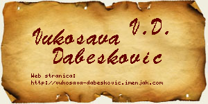 Vukosava Dabesković vizit kartica